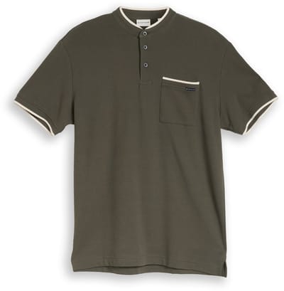 Tom Tailor - Poloshirt met borstzak - Maat S - leaf green ottoman