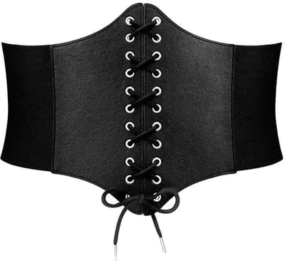 Dailygoods - Corset riem, elastische riem voor vrouwen piratenkostuum volwassen vrouwen piratenkorset Catwoman accessoires leren korset riem taille korset voor cosplay piratencatwoman