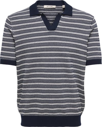 ONLY&SONS - ONSTILO LIFE REG SS SPLIT NECK KNIT NOOS - Heren - Gebreide truien
