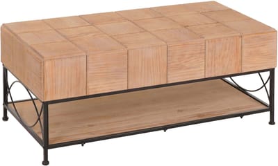 Salontafel MCW-N30, woonkamertafel sofatafel bijzettafel, plank massief hout MDF, 51x120x61cm