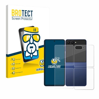 Screenprotector voor Samsung Galaxy Z Flip 7 (Voor+Achter) Beschermglas transparant