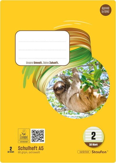 Set van 10 DIN A5 Notitieblokken, Gelijnd, 80 gsm Papier
