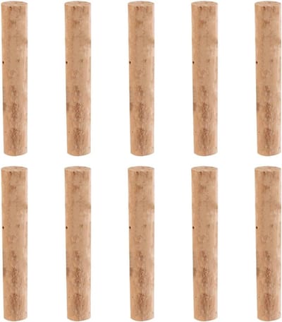 Verpakking van 10 drijvende visstokken van eikenhout – 8 mm diameter, ideaal voor meren en rivieren, duurzaam en lichtgewicht