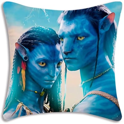 Avatar Water Weg Kussenhoezen Cartoon Sofa Decoratief Huis Dubbelzijdig Bedrukt Kort Pluche Schattige Kussenhoes Peach skin 35*35(CM)-1Pcs