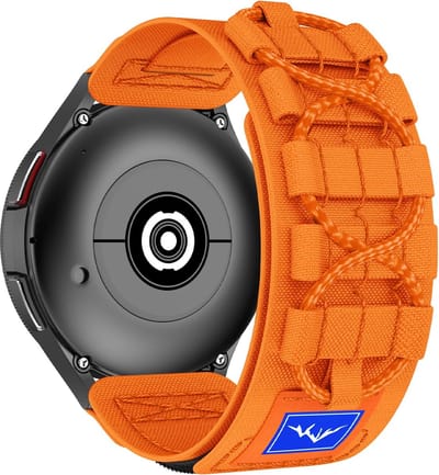 Stravo 20mm - Oranje - Duurzame en Verstelbare Horlogebandje Samsung Galaxy Watch 7 / 6 / 5 / Pro / 4 / 3 / Active 2 - Polar Ignite / Unite – Huawei