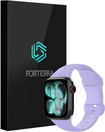 Smartwatchbandje Geschikt voor Apple Watch 1, 2, 3, 4, 5, 6, 7, 8, 9, 10, 11, SE - 42/44/45/46 mm - Verstelbaar Siliconen Bandje - Violet
