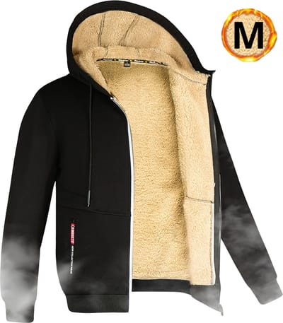 Livano Winterjas - Heren - Bont - Ritssluiting - Warm - Herfst/Winter - Zwart M