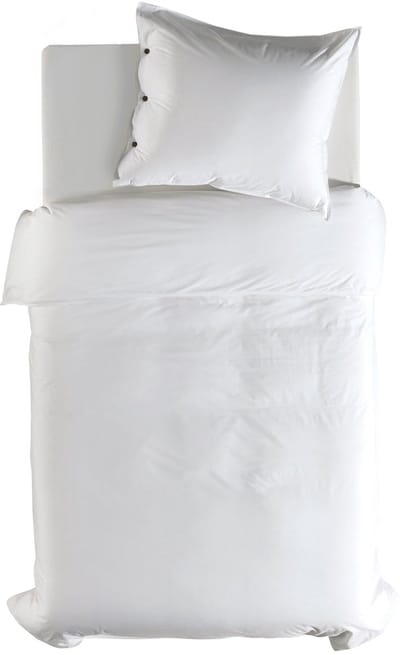Yellow Perkal Dekbedovertrek - Eenpersoons - Perkal - 140x200-220 cm - Off-White