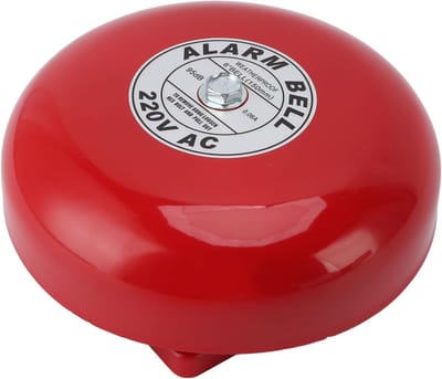Brandalarm Bel - Ronde Alarmbel - Vroege Waarschuwing - Hoog Decibel Geluid - 220V AC - Rood