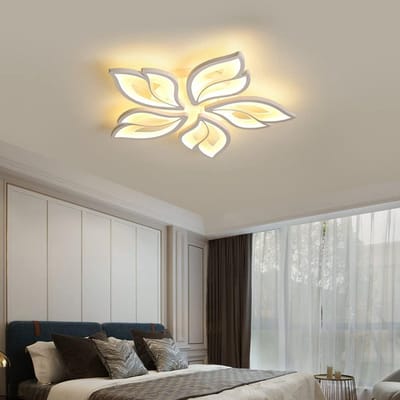 60W LED-plafondlamp, creatieve, moderne plafondlamp in bloemvorm, kroonluchterplafondlamp voor woonkamer, slaapkamer, gang, eetkamer, keuken, warm wit 3500K