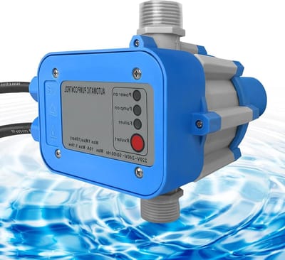 UISEBRT Pressure guard, pressure switch, pump control with plug, electronic pressure switch, water pump, garden pump, max. 10 bar, for home water installation, deep fountain pumps, garden irrigation, IP65