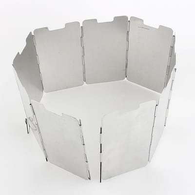 9 Platen Survival Opvouwbare Kooktoestel Gasfornuis Windscherm Metalen Camping Windscherm white
