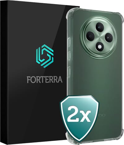 Hoesje 2 Stuks - Geschikt voor Oppo Reno 12 F - Sterk & Shockproof - Back Cover - Siliconen Case - Telefoon Hoes Shock Proof - Transparant