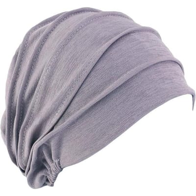 Muslim Vrouwen Stretch Slaap Chemo Hoed Katoenen Muts Slaap Hijab Turban Hoofddeksel Pet Hoofddoek voor Kanker Haaruitval Accessoires Size fits all grijze kleur