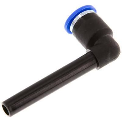 6mm x 6mm 90 graden L-verbinding PA 66 Insteekfitting Plug Lange Huls NBR [2 Stuks]