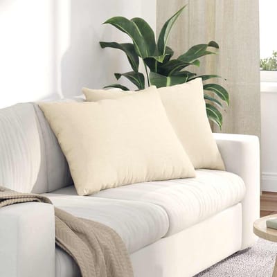 vidaXL - Zitkussens - 2 - pcs - Crème - 70 - x - 50 - cm - Corduroy - stof