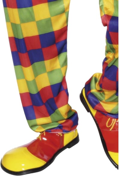 Clowns schoenen rood/geel - oversized shoes