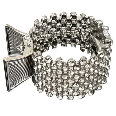 Luxe haarclip met strass – zilveren glitter haarclip – mini claw clip – diamantlook hair clip – sterke grip – sparkle haaraccessoire voor dames