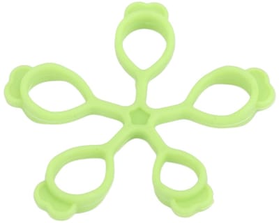 Vingerversterker met 5 Openingen, Silicone Finger Stretcher voor Spierverbetering, Ideaal voor Vingers, Onderarmen en Polsen, Lichtgroen