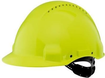 3M Peltor G3000CUV-GB Veiligheidshelm met pinlock - Geelgroen - Plastic sweatband