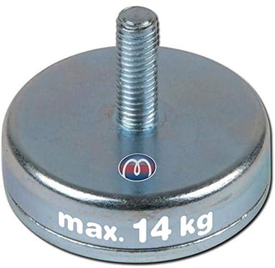 Platte potpotmagneet Ø 10 mm - Ø 32 mm | Hoogwaardige NdFeB Magneten met Schroefhals