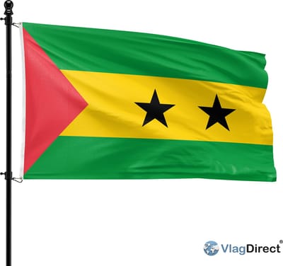 VlagDirect - Santomese vlag - Sao Tomé en Principe vlag - 90 x 150 cm