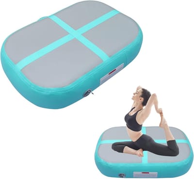 Opblaasbare gymnastiekmat met elektrische luchtpomp - Ideaal voor turnen, yoga en fitness