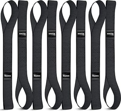 8 stuks zachte lus motorrijbanden 1,6 x 17 inch - 1700 lbs breuksterkte, zware spanlussen voor ATV, UTV en crossmotor