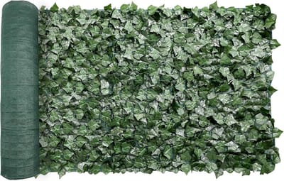 Privacy Hek Scherm - Klimop Blad Decoratie - Tuin Patio - Kunstmatige Bladeren - 122 x 244 cm - Groen
