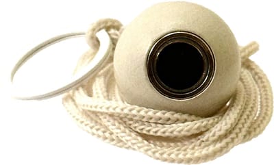 Boulemaus – Jeu de Boules - Magneet - Krachtige Magnetische bouleopraper wit in de vorm van but met koord – 4 kg