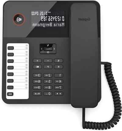 Vaste Telefoon - Kantoor Telefoon - Zakelijk Gebruik - 7 Snelkeuzetoetsen - 20.8 cm - Zwart