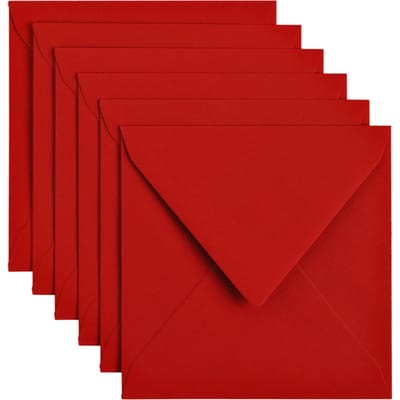 Envelop Papicolor 140x140mm rood pak à 6 stuks