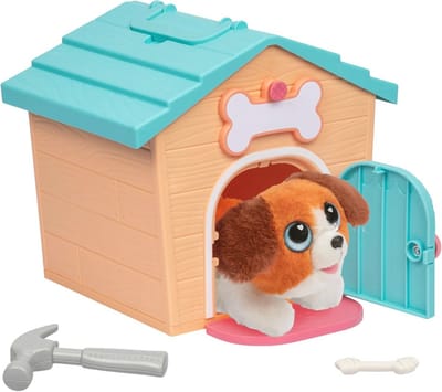 Interactief speelgoed - Mijn Magische Puppy's Huis Mini - Bouw je eigen hondenhuis met verrassingspuppy