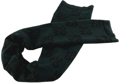 HUGO sjaal Martyn Scarf Open Green donkergroen