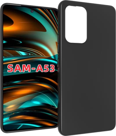 MobyDefend Hoesje - Geschikt voor Samsung Galaxy A53 - TPU Backcover - Mat Zwart