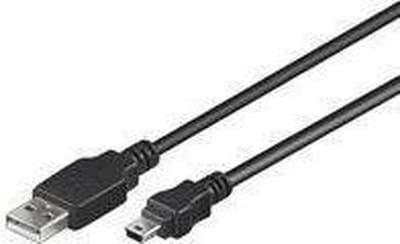 Goobay USB-A naar Mini-B kabel, 3 m, zwart, 2,5 W, 0,5 A, 480 Mbit/s, USB 2.0, met USB-A-stekker, mini-USB-stekker en PVC-mantel