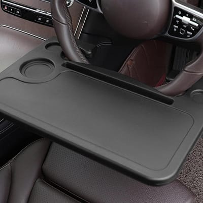 Autostuur Bureau - Auto Tafel - Eten en Werken - Dubbelzijdig Bruikbaar - 45 x 35 cm - Wit