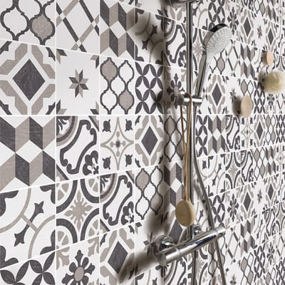 Muurstickers voor keuken en badkamer - 30 Amber Azulejos cementtegelstickers - 30 stickers 20x20cm