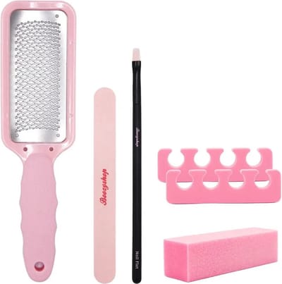 Boozyshop ® Pedicure Set - Met Nagelvijl, Teenspreider en Voetvijl - Voetverzorging - Pedicure Toolbox Set - 5-delig