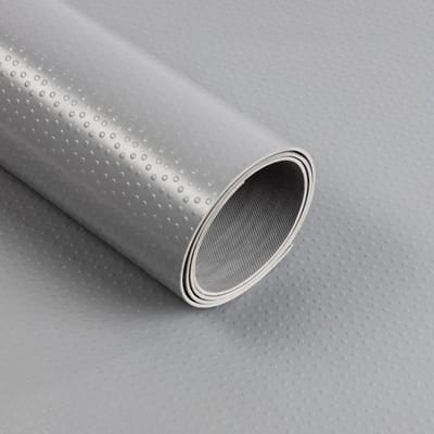 FLOORDIREKT Rubber loper - Rubbermat - Dots - 2 mm - Grijs - 120 x 100 cm