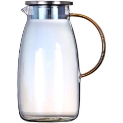Nouvelle Bouteille d'Eau Fraîche en Verre Borosilicaté Ambré pour la Maison Grande Capacité Colorée Carafe à Boissons Jus Froid Thé Blanc Froid Colorful pot