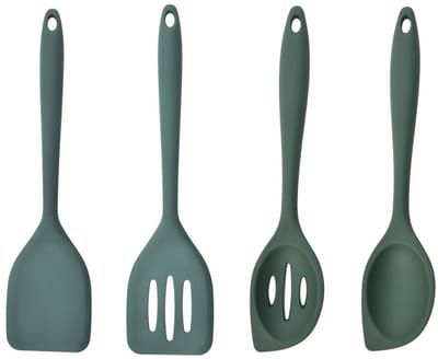 Dailygoods- Kooklepel Set 4 Stuks - Siliconen Keukengerei - Antiaanbaklaag - 28 cm - Perfect Cadeau - Vaatwasserbestendig