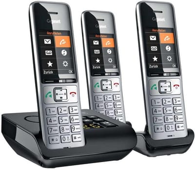 Draadloos DECT Telefoons Trio Zwart - Drie Handsets met Antwoordapparaat