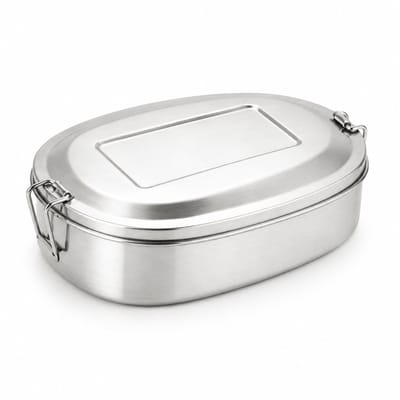 My Green Deal – RVS lunchbox ovaal 500ml – Snackbox / Broodtrommel – Duurzaam & Lekvrij