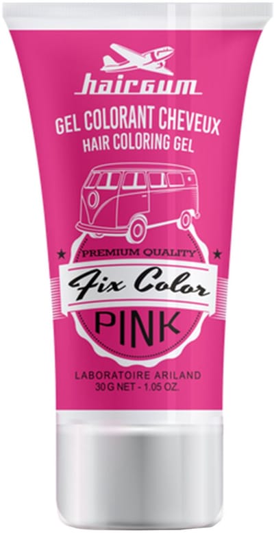 Niet-permanente kleur Hairgum Fix Color Roze Styling Gel 30 ml