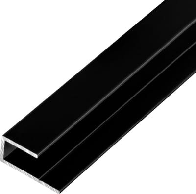 Aluminium U-profiel - Afsluitprofiel Platen - Afwerking Platen - Corrosiebestendig - 6mm Klembereik - Zwart