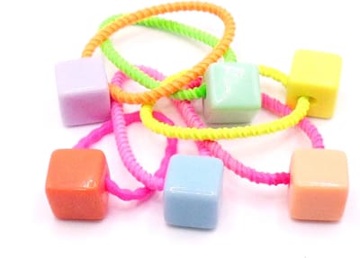 Kinderelastiekjes met blokjes diverse kleuren #2