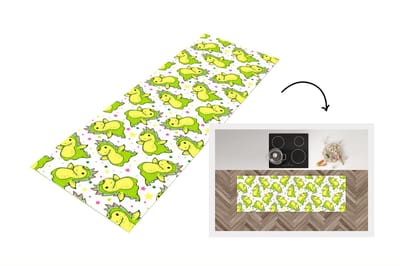 Keukenloper - Loper keuken - Draak - Jongen - Sterren - Regenboog - Design - 150x50 cm - Keukenloper vinyl