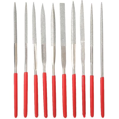 10 stuks stalen vijlgereedschap voor houtbewerking, doe-het-zelf, handwerk, houtraspvijlen, naald, mini-vijlset gray