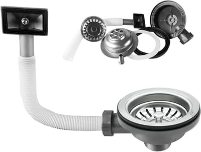 RVS Afvoerfilter met Overloop voor Keukens, 114mm Rinse Strainer, Duurzaam en Efficiënt Afvoersysteem